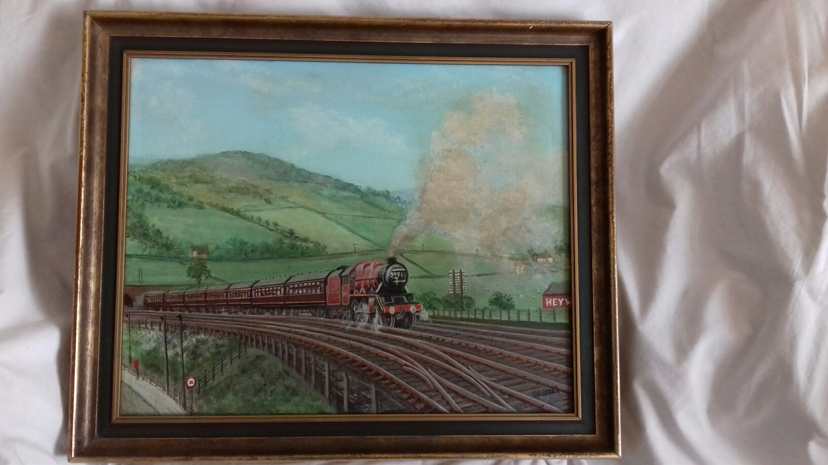 Oil Painting Of A Train