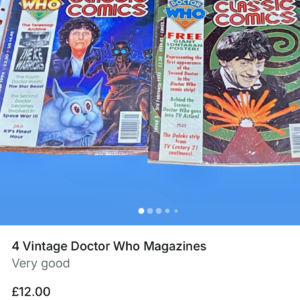 Four Vintage Dr Who Magazines